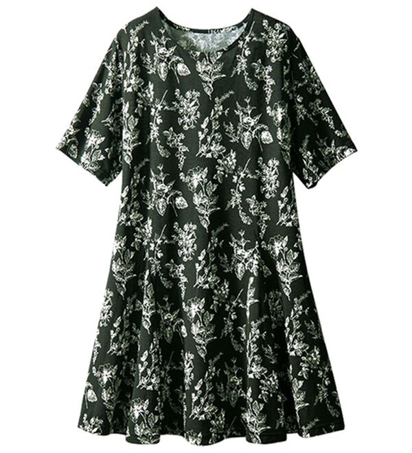 BELLUNA（ベルーナ）の「【接触冷感】フレアーシルエットプリントチュニック（チュニック）」｜詳細画像