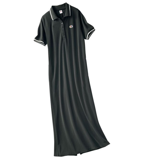 BELLUNA（ベルーナ）の「【ＦＲＵＩＴ　ＯＦ　ＴＨＥ　ＬＯＯＭ】配色ラインポロワンピース（その他ワンピース）」｜ブラック