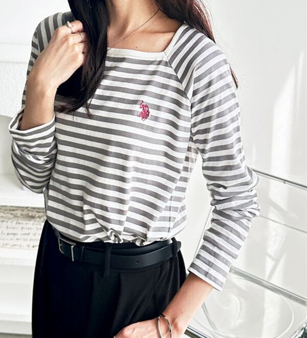 GeeRA（ジーラ）の「【Ｕ．Ｓ．ＰＯＬＯ ＡＳＳＮ】スクエアネックロンＴ（Tシャツ）」｜詳細画像