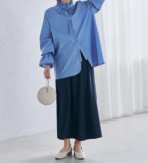 RANAN（ラナン）の「プチフリルリボン付きブラウス（ブラウス）」｜詳細画像