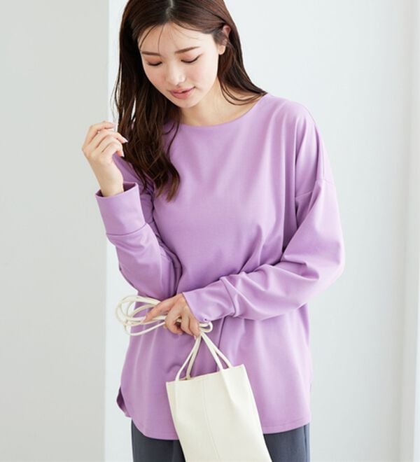 BELLUNA（ベルーナ）の「もちっとなめらか！大人顔サマ見えプルオーバー（カットソー）」｜詳細画像