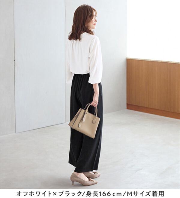 Viola e Viola（ヴィオラ エ ヴィオラ）の「【２点セット】入卒も！お仕事も！楽ちんスキッパーブラウス（ブラウススーツ）」｜詳細画像