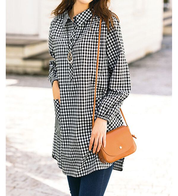 ルフラン（ルフラン）の「【３色組】毎日活躍！かっぽうシャツ（ホームウェア）」｜詳細画像