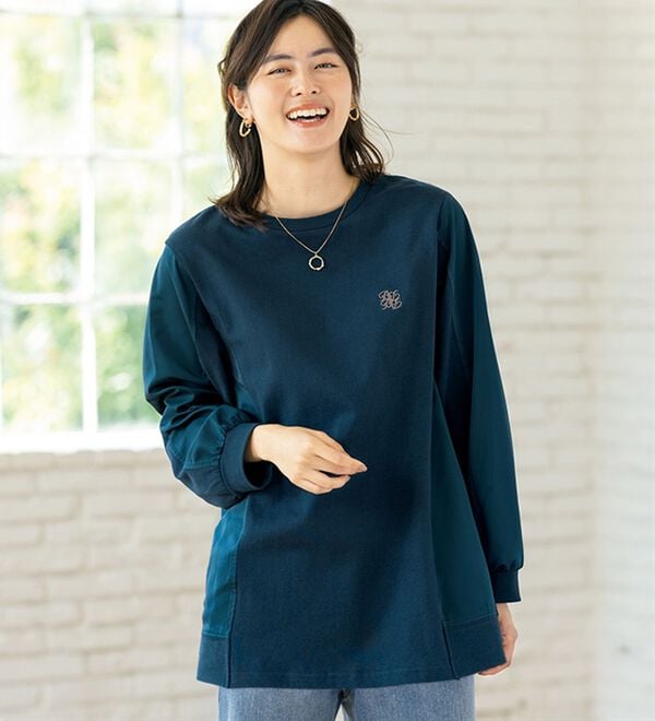 ルフラン（ルフラン）の「毎日が素敵。異素材使いプルオーバー（カットソー）」｜詳細画像