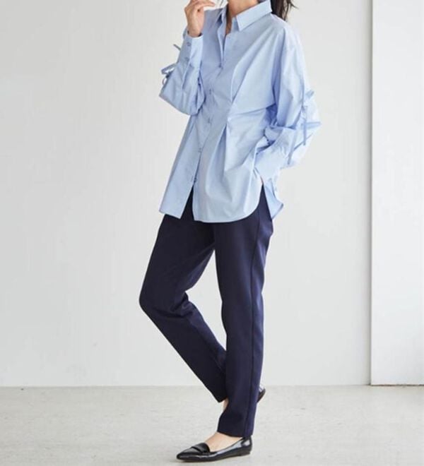 RANAN（ラナン）の「あったか！裏起毛美脚シルエットタックパンツ（フルレングスパンツ）」｜詳細画像