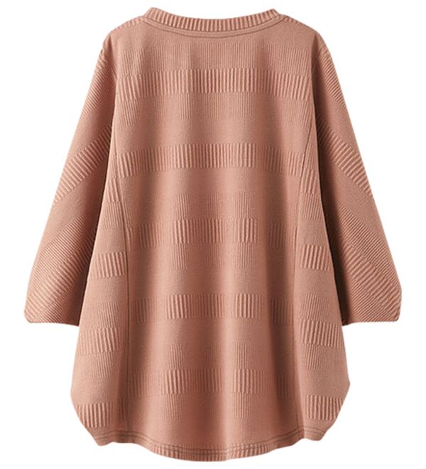 BELLUNA（ベルーナ）の「ボーダージャカードゆったりドルマンプルオーバー（カットソー）」｜詳細画像