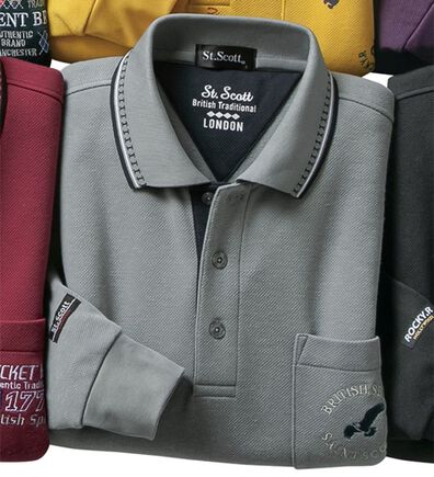 「選べるブランド長袖ポロシャツ（メンズポロシャツ）」