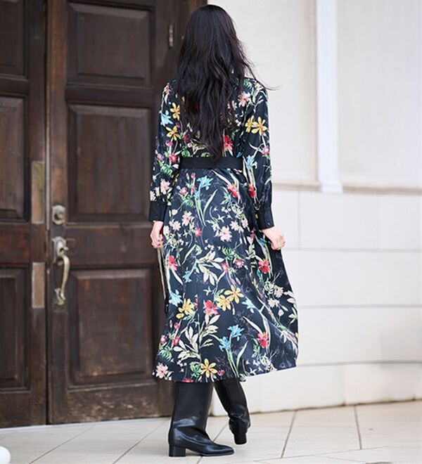 RANAN（ラナン）の「レトロフラワーシャツワンピース（プリントワンピース）」｜詳細画像