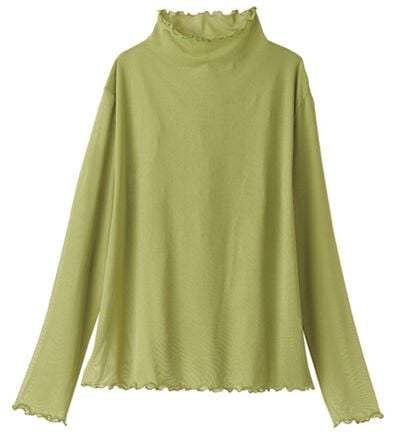 BELLUNA（ベルーナ）の「《重ねて楽しむ！》シアー素材ボトルネックプルオーバー（カットソー）」