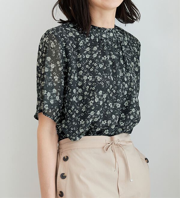 BELLUNA（ベルーナ）の「〈日比谷花壇〉フリル衿シフォンブラウス（ブラウス）」｜詳細画像