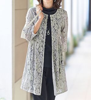 BELLUNA（ベルーナ）の「涼やかな着心地花柄レースカーディガン（その他カーディガン）」｜詳細画像