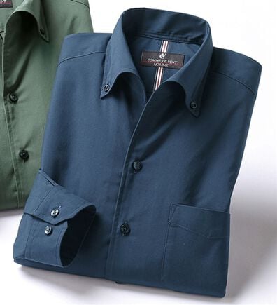 「＜コムルヴァン・オム＞アイロンいらずのストレッチドレスシャツ（メンズシャツ）」