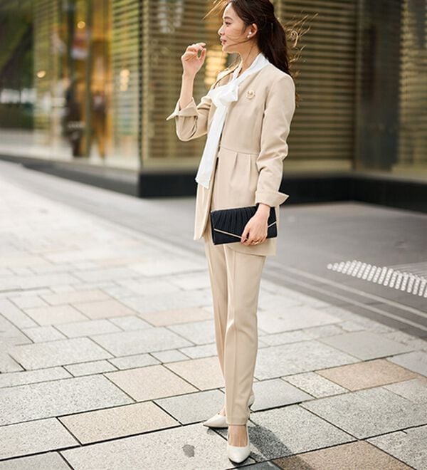 RANAN（ラナン）の「＜２点セット＞ラウンドヘムジャケットセットアップ（パンツスーツ）」｜詳細画像