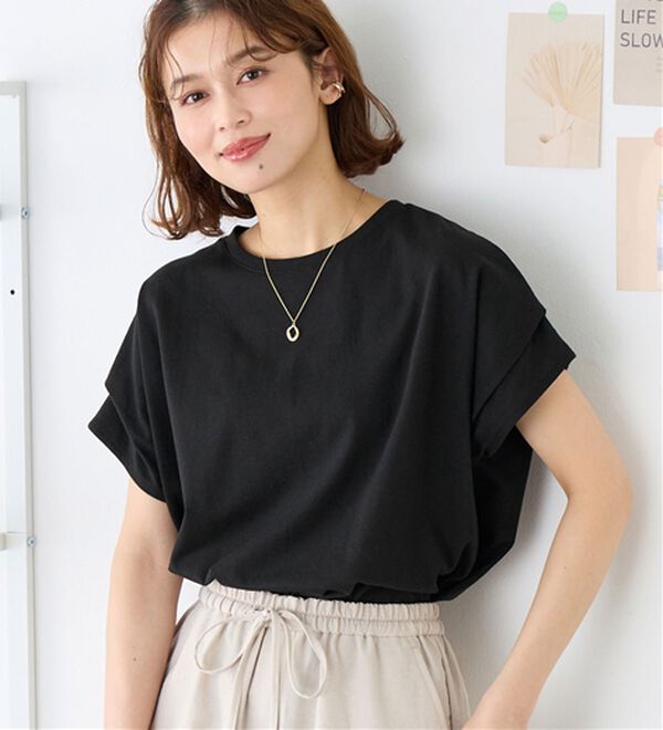 Viola e Viola（ヴィオラ エ ヴィオラ）の「脱普通！すっきり見え大人の上品Ｔシャツ（Tシャツ）」｜詳細画像