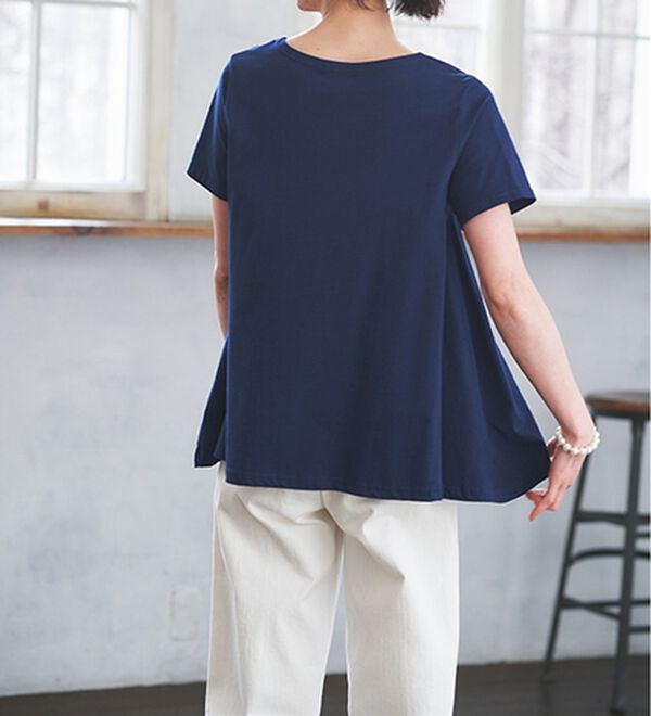 RANAN（ラナン）の「＜ＢＣ＞綿１００％ひんやりフレアーシルエットプルオーバー（カットソー）」｜詳細画像