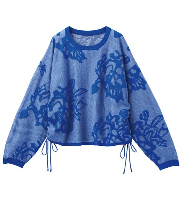 RANAN（ラナン）の「シアーフラワージャカードニットプルオーバー（ニット・セーター）」｜詳細画像