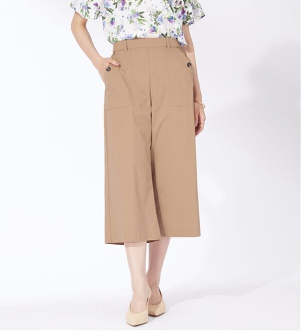 BELLUNA（ベルーナ）の「サラリ綿混ベイカーキュロットパンツ（その他パンツ）」｜詳細画像