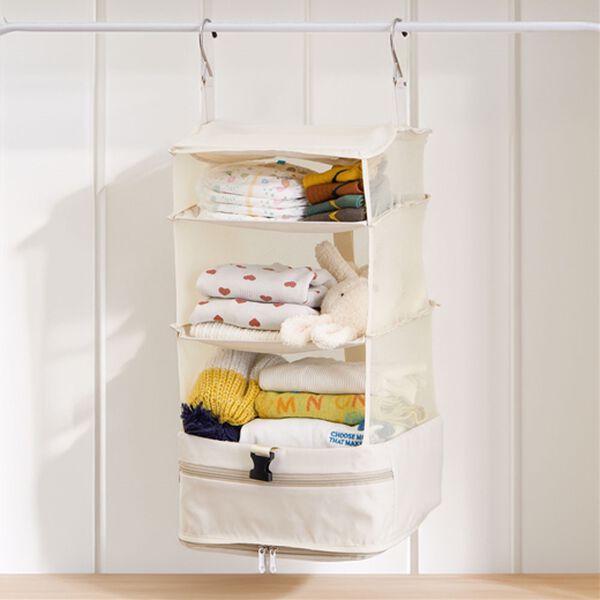 iellio（イエリオ）の「吊り下げ圧縮トラベルポーチ（その他日用品）」｜アイボリーベージュ