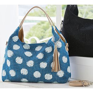 BELLUNA（ベルーナ）の「ラインストーンくり手型２ＷＡＹ手提げ（その他バッグ）」｜ブルー