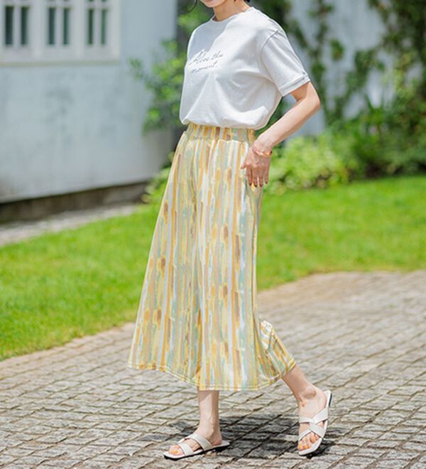 BELLUNA（ベルーナ）の「ヒンヤリ冷感イージーガウチョパンツ（ワイドパンツ・ガウチョ）」｜詳細画像