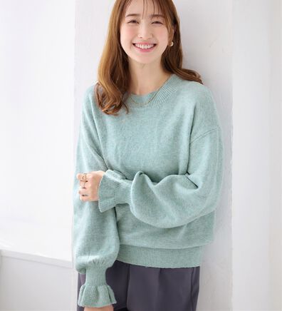 alotta（アロッタ）の「洗える！ふんわりタッチキャンディースリーブゆるニット（ニット・セーター）」