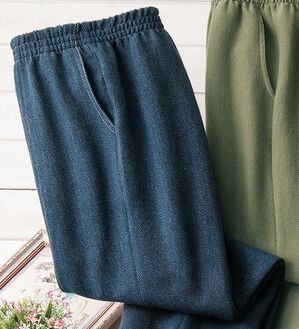 ルフラン（ルフラン）の「日本製肌に優しい綿混ラク楽パンツ（その他パンツ）」｜ネイビー