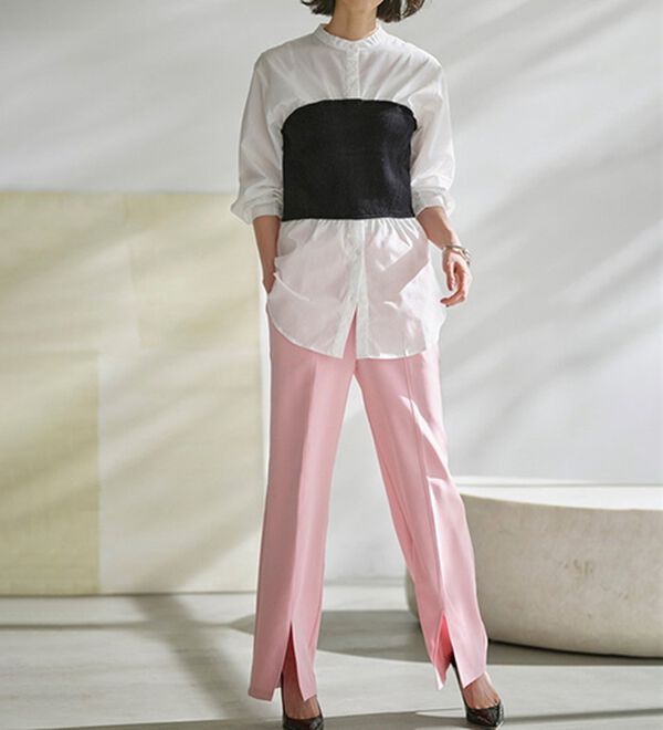 RANAN（ラナン）の「機能付センタースリットフレアーパンツ（フルレングスパンツ）」｜詳細画像