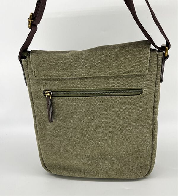 「＜クロコダイル＞洗い加工帆布スマートショルダー（メンズショルダーバッグ）」｜詳細画像