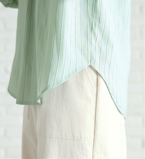 BELLUNA（ベルーナ）の「袖タックデザインスキッパーシャツ（シャツ）」｜詳細画像