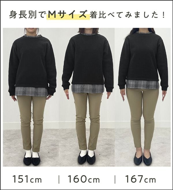 Viola e Viola（ヴィオラ エ ヴィオラ）の「あったか裏起毛異素材切替ニットソートップス（カットソー）」｜詳細画像