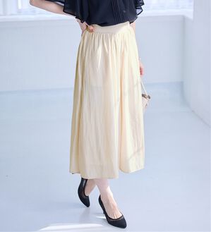 alotta（アロッタ）の「【選べる２丈】柄＆無地アソートさらさらワイドパンツ（ワイドパンツ・ガウチョ）」｜ライトベージュ／レギュラー丈