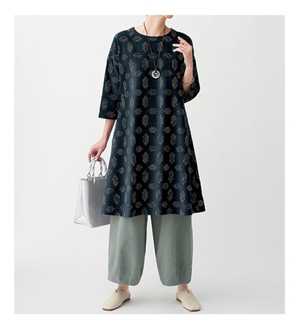 BELLUNA（ベルーナ）の「麻混バルーンデザインパンツ（フルレングスパンツ）」｜詳細画像