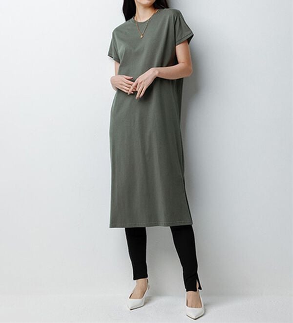 RANAN（ラナン）の「【レギンス付】＜ＢＣ＞綿１００％ひんやりワンピース（その他ワンピース）」｜詳細画像