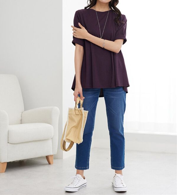 BELLUNA（ベルーナ）の「バックフレアーパフ袖プルオーバー（カットソー）」｜詳細画像