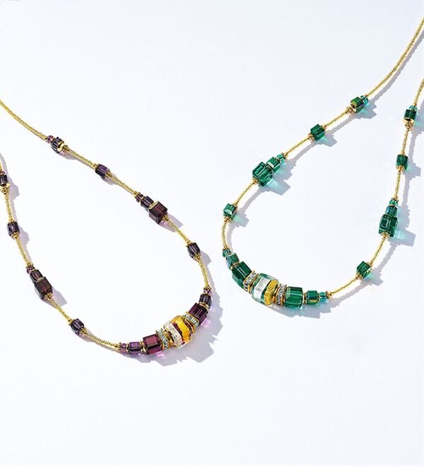 BELLUNA（ベルーナ）の「ベネチアンガラス　スクエアネックレス（ネックレス・ペンダント）」｜詳細画像