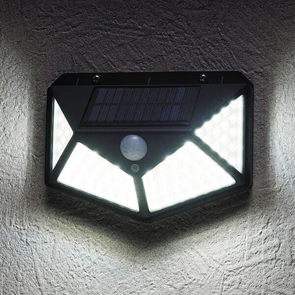 「１００ＬＥＤソーラーセンサーライト３個組（照明・ライト）」｜1