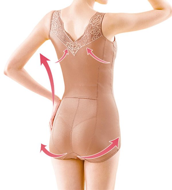 「【２色組】姿勢美人ボディスーツ（ボディスーツ・シェイパー）」｜詳細画像