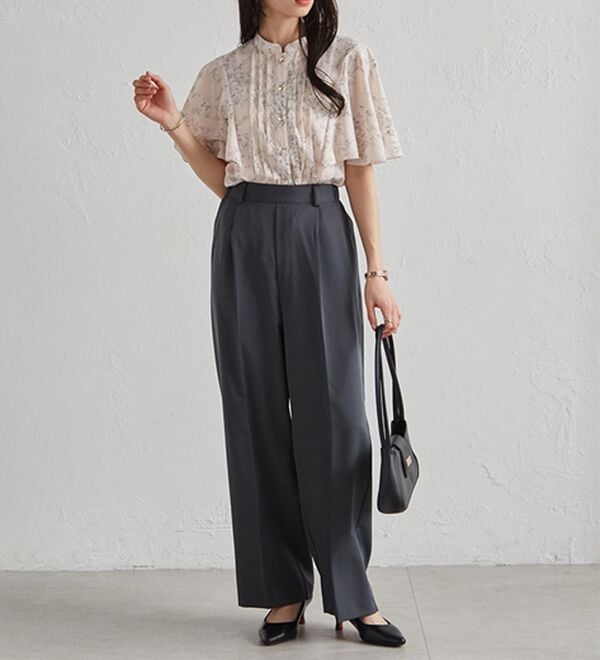 RANAN（ラナン）の「【新色追加】ひんやり！ピンタックフレアー袖ブラウス（ブラウス）」｜詳細画像