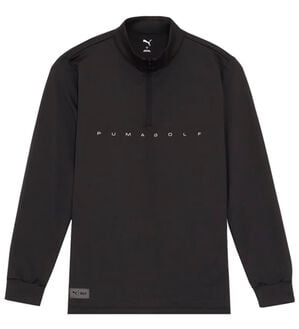 「ゴルフ　ＰＢ　ＨＺ　ＭＩＤＤＬＥＲ　Ｌ／Ｓ（メンズゴルフウェア）」｜プーマブラック