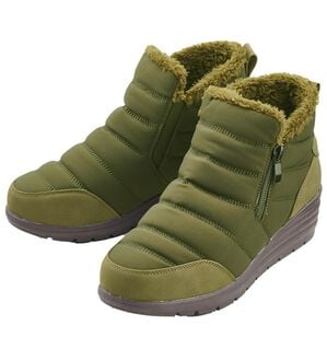 ルフラン（ルフラン）の「あったかキルティング裏ボアブーツ（ブーツ）」｜カーキ