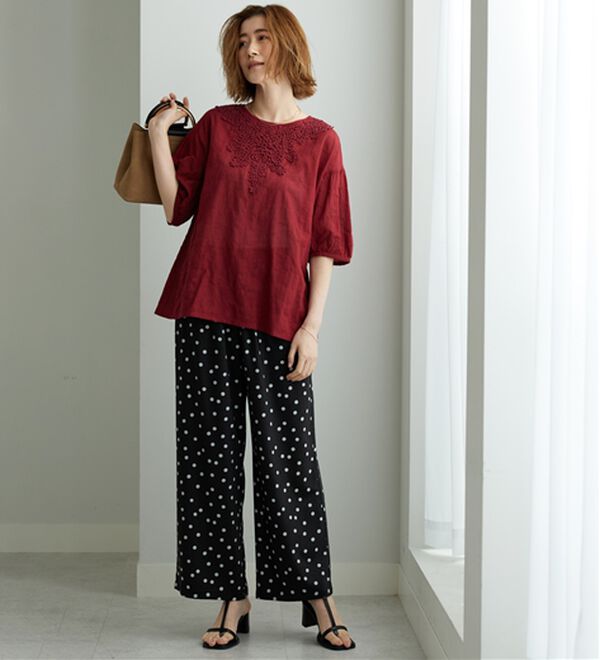 BELLUNA（ベルーナ）の「華やかモチーフレースデザインブラウス（ブラウス）」｜詳細画像