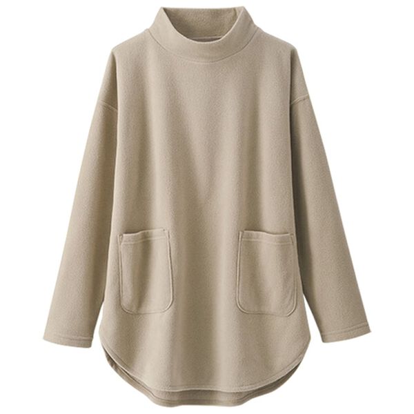 BELLUNA（ベルーナ）の「ポケット付裾ラウンドフリースプルオーバー（チュニック）」｜詳細画像