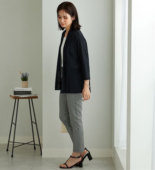 BELLUNA（ベルーナ）の「メッシュ素材トッパーカーディガン（ニットカーディガン）」｜詳細画像