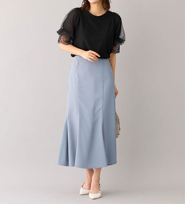 alotta（アロッタ）の「上品袖レース使いプルオーバー（カットソー）」｜詳細画像