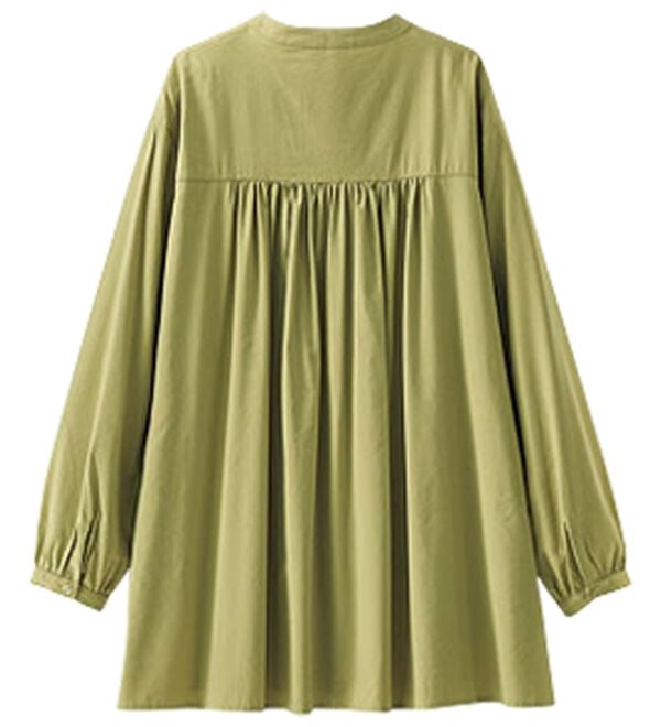 BELLUNA（ベルーナ）の「レース&times;ピンタック使いシャツチュニック（チュニック）」｜詳細画像