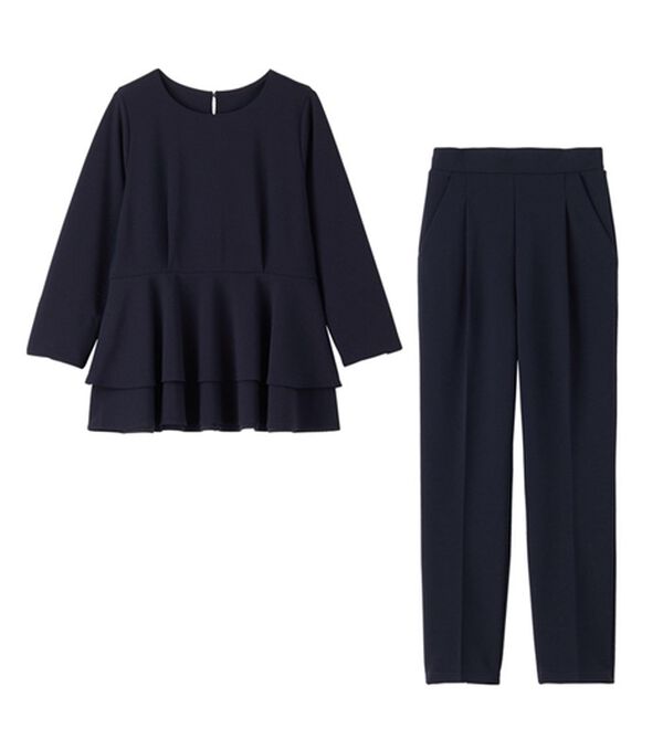 GeeRA（ジーラ）の「【2点セット】ペプラムティアードブラウスセットアップ（その他スーツ）」｜詳細画像