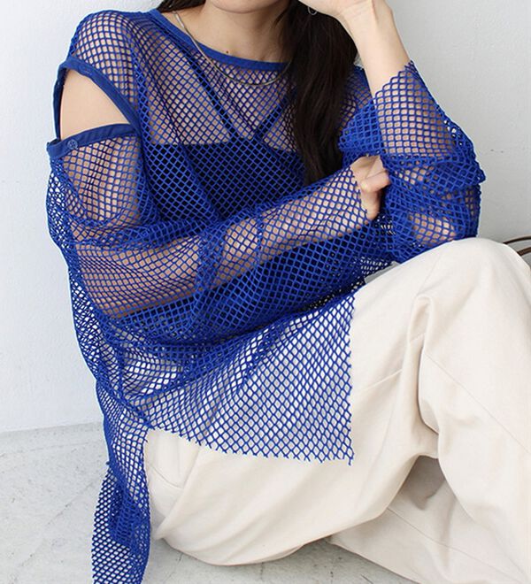 GeeRA（ジーラ）の「メッシュ素材２ＷＡＹプルオーバー（カットソー）」｜詳細画像