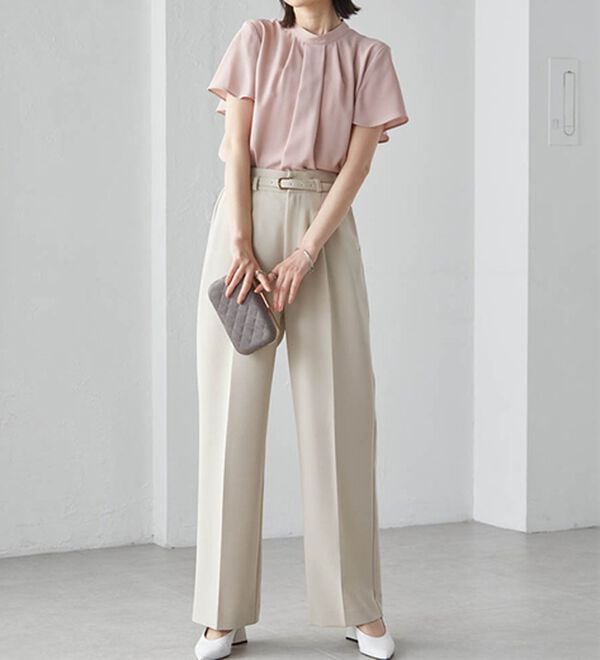 RANAN（ラナン）の「【新色追加】機能付タックデザインブラウス（ブラウス）」｜詳細画像