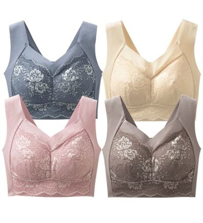 LAVIENNE（ラヴィエンヌ）の「【４色組】楽なママお出かけブラ（ノンワイヤーブラ）」