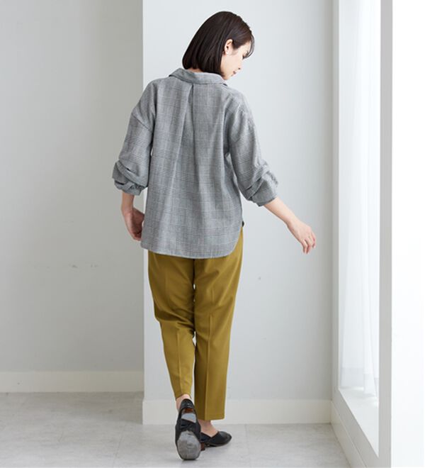 BELLUNA（ベルーナ）の「【新色追加】袖タックデザインスキッパーシャツ（シャツ）」｜詳細画像